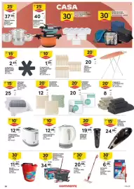Folheto Continente Página 30: Edredão washed €20,00, Almofada macramé €12,00