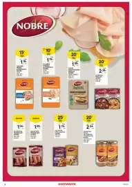 Folheto Continente Página 6: Salsichas extra suculentas económicas nobre aves/regular €2,24