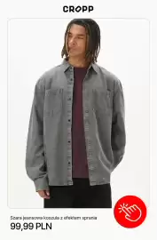Cropp gazetka tydzień 38 Strona 5: Szara jeansowa koszula z efektem sprania Cropp €99,99