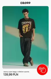 Cropp gazetka tydzień 38 Strona 7: Jeansy super baggy z efektem sprania Cropp €139,99