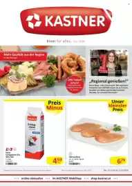 Kastner Flugblatt Seite 1: Selex Schlagobers ESL €4,59, Hühnerfilets €6,79