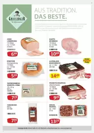 Kastner Flugblatt Seite 8: Schweinsbratwürstel Dünn €7,29, Knacker €5,49