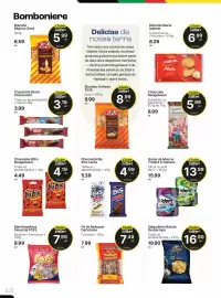 Encarte Comercial Zaffari Página 12: Chocolate Bis Xtra Lacta €4,99, Chocolate Baton Chocostick €3,19