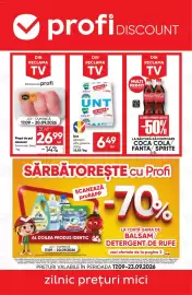 Catalog PROFI săptămâna 38 Pagină 1: Coca Cola Fanta Sprite, Unt Albalact €6,49