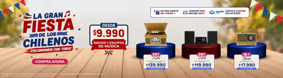 Catálogo Casa Royal Página 3: Radio retro classic €17.990,00, Radios y equipos de musica €9.990,00