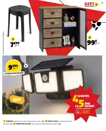 Catalogue GiFi page 17: GiFi PROJECTEUR SOLAIRE €9,95, GIFI Stool €7,99