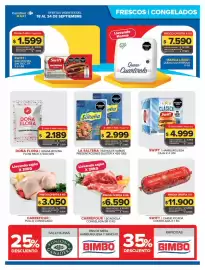 Folleto Carrefour Maxi Página 9: Marca lider - queso cuartirolo €10.799,00, Swift - salchichas €2.635,00