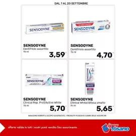 Volantino Iper Tosano settimana 38 Pagina 1: Sensodyne Clinical White/difesa smalto €5,65