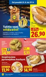 Lidl leták Strana 16: Žitný rohlík s posypem €5,93, Chléb s podmáslím €26,90