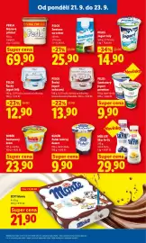 Lidl leták Strana 21: Kunín Pohár mléčný dezert €9,90, Pilos ŘECKÝ JOGURT BÍLÝ €12,90