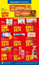 Lidl leták Strana 32: Sedita Rodinné věnečky €14,90, Kinder čokoláda Maxi €34,90