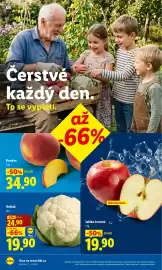 Lidl leták Strana 14: Jablka červená €19,90, Broskve €34,90