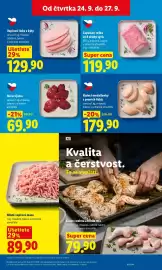 Lidl leták Strana 17: KUŘECÍ MEDAILONKY Z PRSNÍCH ŘÍZKŮ €179,90, Vepřové řízky z kýty €129,90