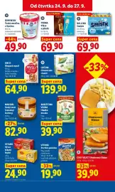 Lidl leták Strana 21: CHEF SELECT Obalovaný Eidam €39,90, Babiččina volba Hladká mouka €39,90