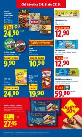 Lidl leták Strana 23: OPAVIA Zlaté Koka/Derby/Esíčka €24,90, ORION Kofila bílá €12,90