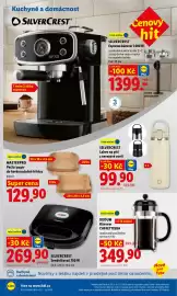 Lidl leták Strana 36: SILVERCREST Espresso kávovar 1 400 W €1.399,00, SilverCrest Sendvičovač 750 W €269,90