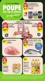 Folheto Pingo Doce | Fim de Semana Página 1: DE 18 A 21 DE SETEMBRO POUPE ESTE FIM DE SEMANA tão pouco pingo doce sabe bem