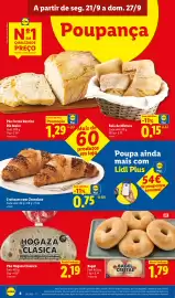 Folheto Lidl semana 39 Página 10: Croissant com Chocolate €0,75, Pão Hogaza Clássico €2,19