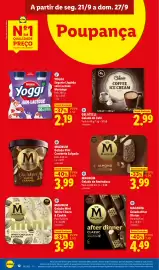 Folheto Lidl semana 39 Página 14: Magnum gelado de amêndoas €3,99, Magnum after dinner classic €4,49