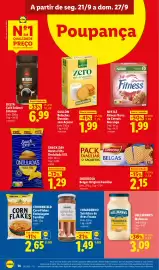 Folheto Lidl semana 39 Página 16: Fumadinho salsichas de aves frasco €1,49, Saborosa belgas original familiar €2,15