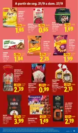 Folheto Lidl semana 39 Página 17: Schogetten Chocolate €1,49, Snack Day Pipocas Microondas €0,99