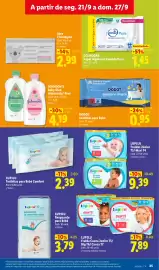Folheto Lidl semana 39 Página 27: Lupilu toalhitas para bebé comfort €2,39, Dodot toalhitas para bebé €0,95