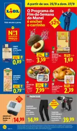 Folheto Lidl | Fim-de-Semana Página 1: Ocean sea polvo pequeno €7,99, Perna de frango embalagem familiar €2,39
