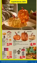 Folheto Lidl | Fim-de-Semana Página 17: Livarno conjunto de velas aromáticas €1,29, Abóbora Decorativa com LED Livarono €6,99