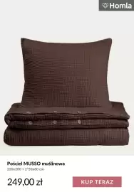 Homla gazetka tydzień 38 Strona 8: Pościel Musso muślinowa 220x200 cm + 2x50x60 cm Homla €249,00