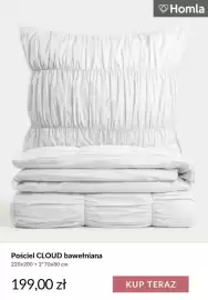 Homla gazetka tydzień 38 Strona 9: Pościel Cloud bawełniana 220x200 cm + 2x70x80 cm Homla €199,00