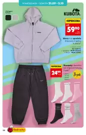 Biedronka gazetka Strona 20: Spodnie dresowe męskie Kubota €59,90, Skarpety damskie lub męskie Kubota, 3-pak €24,99