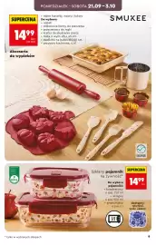Biedronka gazetka Strona 9: Szklany pojemnik na żywność Smukee €14,99, Akcesoria do wypieków Smukee €14,99