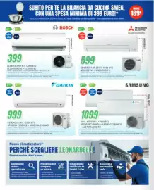 Volantino Leonardelli Pagina 14: Samsung Dual Kit €1.099,00, Mitsubishi Smart Kit HR 25VFK 9000 BTU €599,00