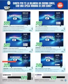 Volantino Leonardelli Pagina 5: Samsung TV LED 55" UE55U7000F €399,00, Hisense TV QLED 4K 65" €549,00