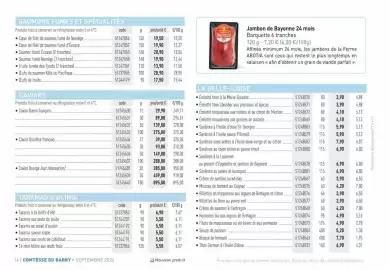 Catalogue Comtesse du Barry page 14: Jambon de Bayonne 24 mois €7,20