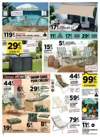 Catalogue Centrakor page 2: L'ENSEMBLE TERRASSE : TABLE + FAUTEUILS + PARASOL €119,99, LE COFFRE 170 L €29,99