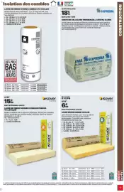 Catalogue Brico Dépôt page 11: SOPREMA OUATE DE CELLULOSE THERMACELL CRISTAL €18,13, DAMAS PERDUS Laine de verre €3,59