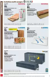 Catalogue Brico Dépôt page 12: SOPREMA Membrane pare-vapeur €2,00, ROCKWOOL Laine de roche 100MM €6,89