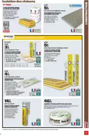 Catalogue Brico Dépôt page 15: Isover Membrane d'étanchéité Vario Xtra €4,48, Isover Laine de verre €3,32