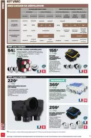 Catalogue Brico Dépôt page 16: KIT VMC "FLOREA" AUTORÉGLABLE €54,90, CAISSON VMC SIMPLE FLUX HYGRORÉGLABLE €369,00