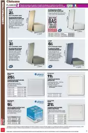 Catalogue Brico Dépôt page 20: PLAQUE DE PLÂTRE BA10 €9,45, PLAQUE PLÂTRE BA13 PHONIQUE NF €19,66