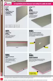 Catalogue Brico Dépôt page 22: CACHE TUYAU €37,50, PANNEAU RIGIDE À CARRELER €21,50