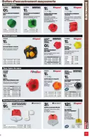 Catalogue Brico Dépôt page 33: Legrand ECO BATIBOX 1 POSTE €1,99, DEBFLEX BOÎTE ENCASTREMENT Ø75X40 €1,49