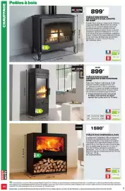 Catalogue Brico Dépôt page 46: INVICTA POÊLE À BOIS RUSTICA €899,00, INVICTA POÊLE À BOIS BALHAM €899,00