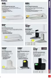 Catalogue Brico Dépôt page 83: HOTTE TIROIR BLANC 60CM €99,00, HOTTE CHEMINEE BLANC 60CM €109,00