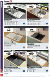 Catalogue Brico Dépôt page 84: COOKE & LEWIS EVIER RESINE BLANC €94,90, COOKE & LEWIS EVIER RESINE NOIR €89,90