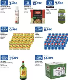 Catalogue Costco page 3: Tanqueray Gin sans alcool €14,99, KIRKLAND Pesto frais au basilic €7,99