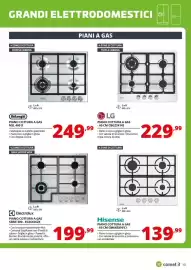 Volantino Comet Pagina 13: Electrolux Piano cottura a gas Serie 300 €199,99, Hisense piano cottura a gas €139,99