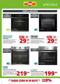 Volantino Comet Pagina 8: Forno incasso Beko €219,99, Hisense forno da incasso €29,99