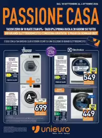 Volantino Unieuro Pagina 1: Lavatrice EW6FZCH215 €449,00, Asciugatrice Electrolux €549,00
